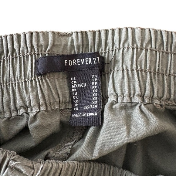 Forever 21 Green Track Joggers Lightweight Casual - Picture 5 of 5